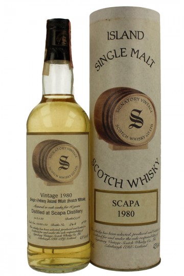 SCAPA 16yo 1980 1996 70cl 43% Signatory  - cask 12080-82