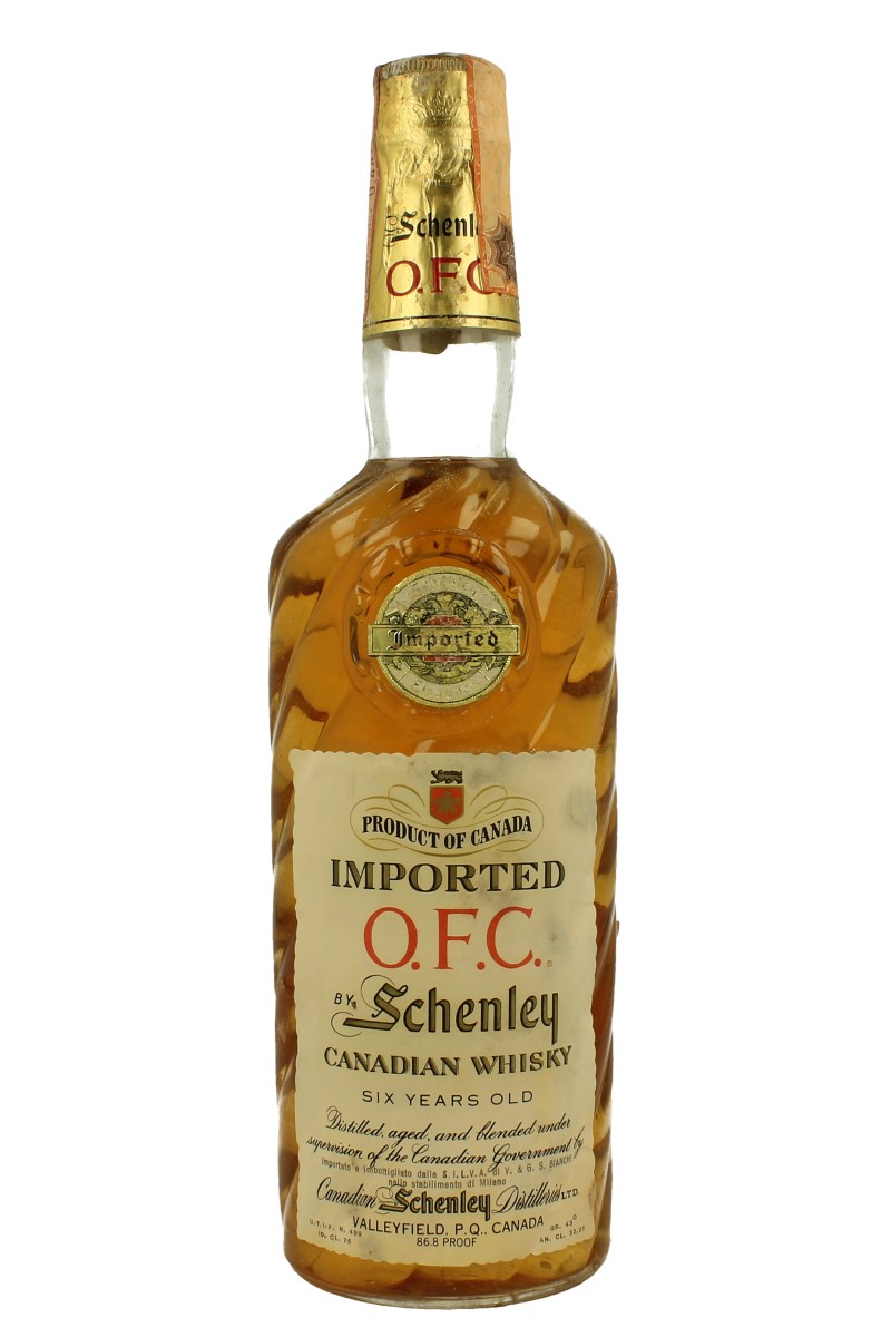Schenley Canadian Whisky 6 years old bot 60/70's 75cl 86.6
