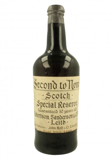 SECOND TO NONE Bot.around 1900 75cl Robertson Sanderson & Co