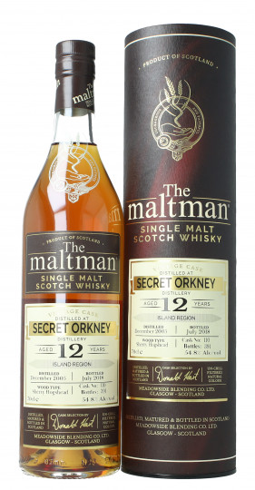Secret Orkney  Island   Scotch Whisky 12 year old 2005 2018 70cl 54.8% The Maltman -cask 110