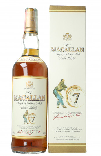 Set 4 Macallan with wood box 4x70cl 43% 2x 7yo,1 x 10 yo ,1x 12yo amazing wood box
