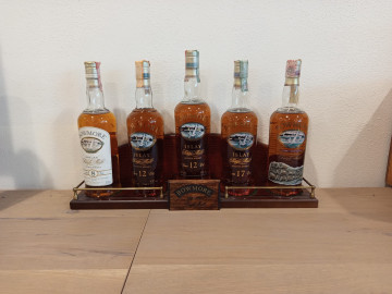Set Bowmore 5x70cl 43% 2x 12yo- 17yo-8yo-cask strenght-