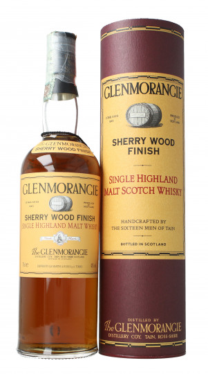 Set Glenmorangie 5x70cl 43% Port-wood-Madeira-Sherry wood-10yo-18yo plus Stand