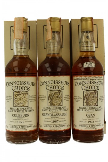 set of 10 Bottles BOTTLED IN THE  80'S 75cl 40% Gordon MacPhail  -Connoisseurs Choice
