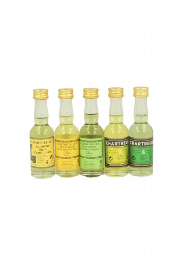 SET OF 5 MINIATURES CHARTREUSE  5 CL