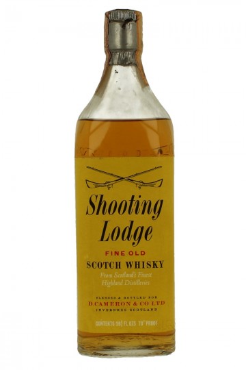 Shooting Lodge  Scotch Whisky BOTTLED IN THE 60'S 26 2/3 Fl. Ozs 70 proof D.Cameron