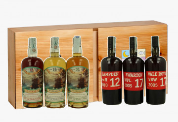 Silver Seal -Velier box of 6 rum WP2005-HampdenC<>h 2010-Vale Royal 2005 Uitvlught 1990-Foursquare 2002-Diamond 2003