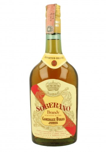 SOBERANO BRANDY GONZALES BYASS 75 CL 38  % OLD BOTTLE