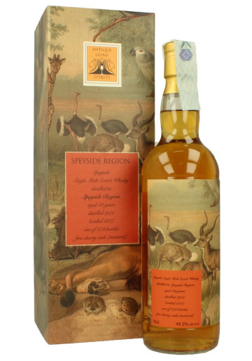 SPEYSIDE REGION Malt Scotch Whisky 42 Year Old 1975 2017 70cl 49.2% Antique Lions of Whisky