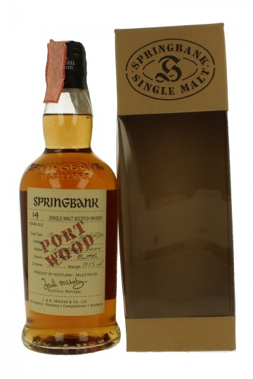 SPRINGBANK 14 years old 1989 2004 70cl 52.8% J. & A. Mitchell Port  Wood