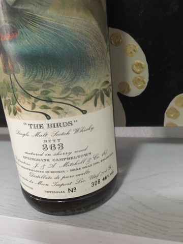 SPRINGBANK 1965 75cl 46% MOON IMPORT THE BIRDS cask 363 bottle n. 308