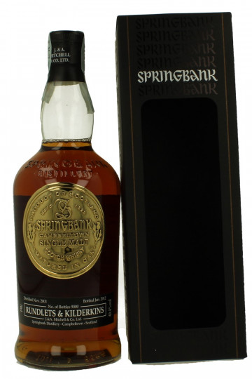 SPRINGBANK 2001 2012 70cl 49.4% OB  -Rundlets and Kilderkins