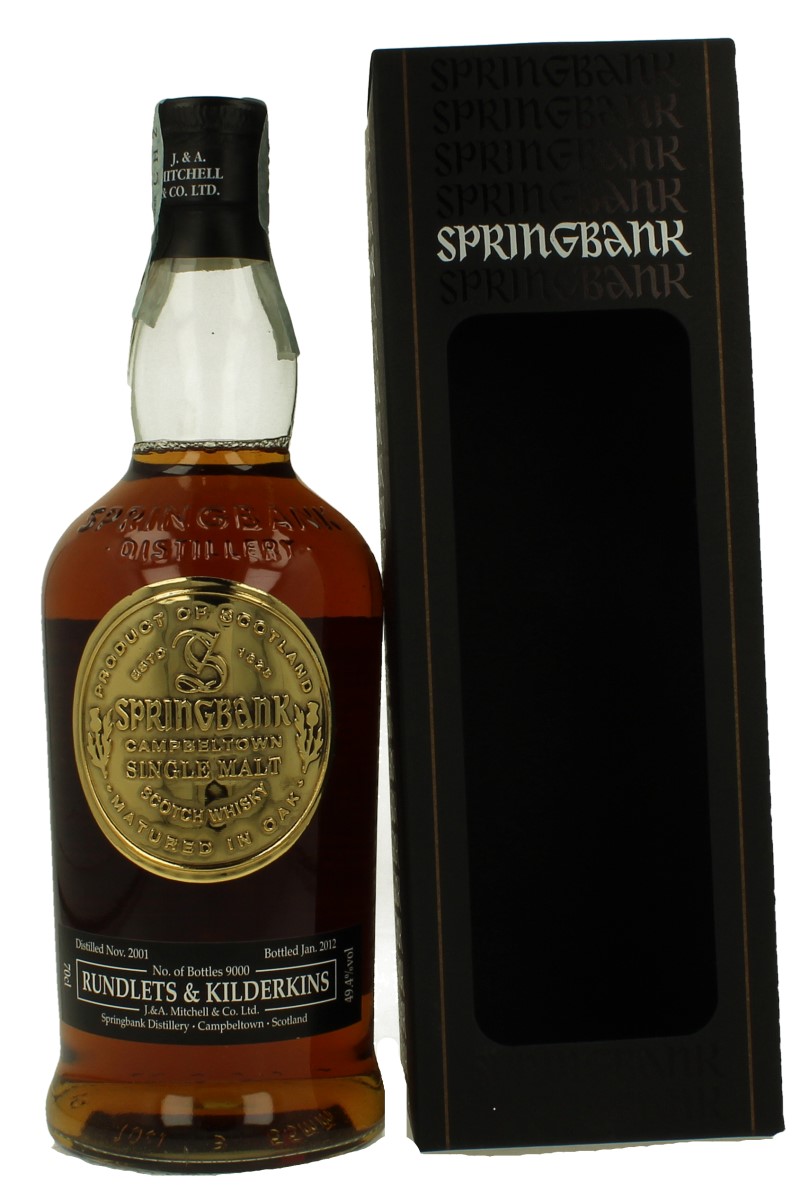 SPRINGBANK 2001 2012 70cl 49.4% OB -Rundlets and Kilderkins