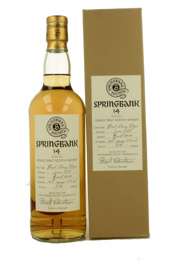 Springbank Campbeltown Scotch Whisky 14 Year Old 1995 2010 70cl 57% OB- Sherry Pipe