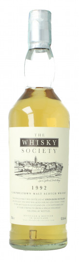 Springbank Campbeltown Scotch Whisky 15 Year Old 1992 70cl 52.6% the whisky society