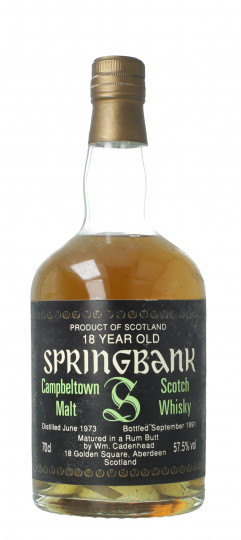 Springbank Campbeltown Scotch Whisky 18 year old 1973 1991 70cl 57.5% OB-  Very very rare edition