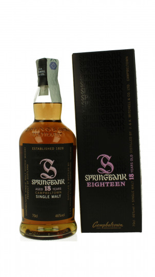 Springbank Campbeltown Scotch Whisky 18 year old old version Pre 2017 70cl 46% OB