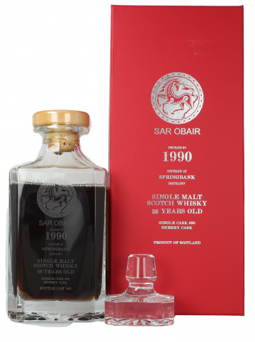 Springbank Campbeltown Scotch Whisky 26 year old 1990 70cl 51.2% San Obair sherry cask n. 90