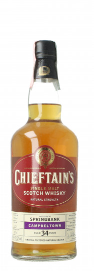 Springbank Campbeltown Scotch Whisky 34 years old 1969 70cl 43.2% Chieftan's - with box