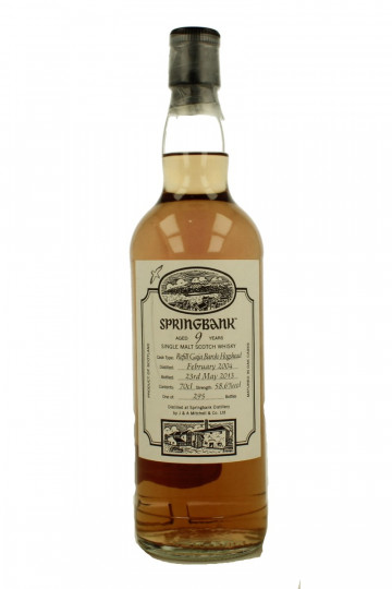 Springbank Campbeltown Scotch Whisky 9 Years Old 2004 2013 70cl 58.6% OB  -Refill Gaja Barolo