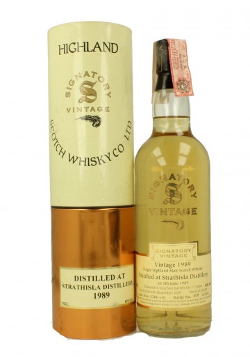 STRATHISLA SIGNATORY 12 YO 1989  2001  70CL 43 % cask 5260-61