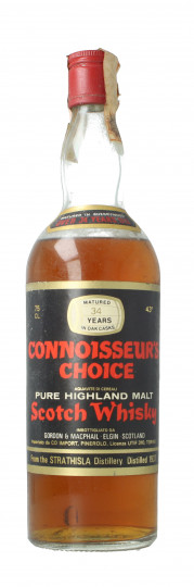 Strathisla Speyside Scotch Whisky 34 Year old 1937 75cl 43% Gordon MacPhail  -Connoisseurs Choice Black Label low level