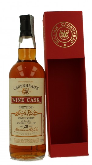 STRATHMILL 20 years old 1995 2016 70cl 52.7% Cadenhead's - WINE CASK-Chateau Lafite