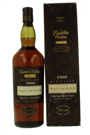TALISKER 1986 70cl 45.8% OB-Distillers Edition - Double Matured - box not very good condition