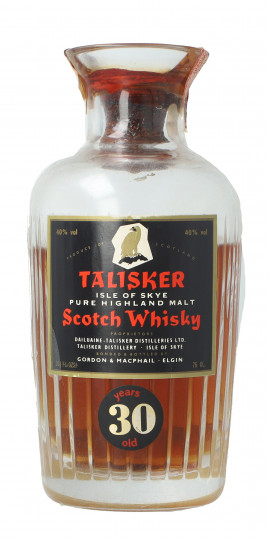 TALISKER  Island Scotch Whisky 30 year old - Bot. in The 80's 75cl 40% Gordon MacPhail  -Crystal decanter