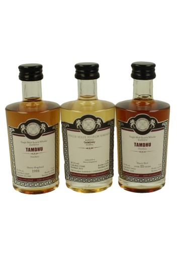 TAMDHU   miniature 1988-2002-2013 3x 5cl  Malts of Scotland Cask 12029-14016-17008