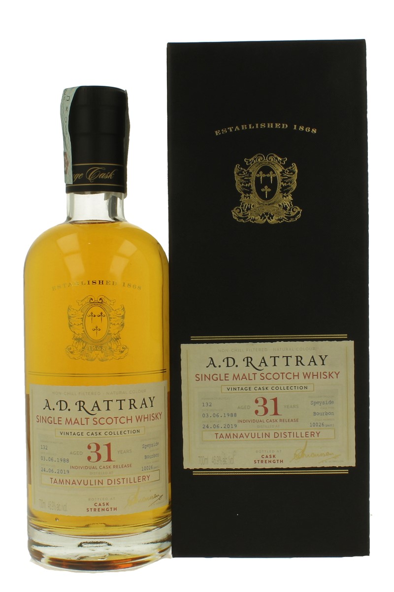 TAMNAVULIN 31 Years Old 1988 2019 70cl 48.9% A.D Rattray - Cask