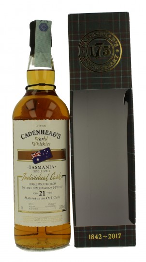 Tasmania Cradle Mountain 21 years old bottled 2017 70cl 56.3% Cadenhead's - World Whiskies