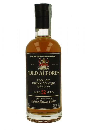 TBWC AULD ALFORD'S Spirit Drink 52 years old 50cl 35% - batch #1