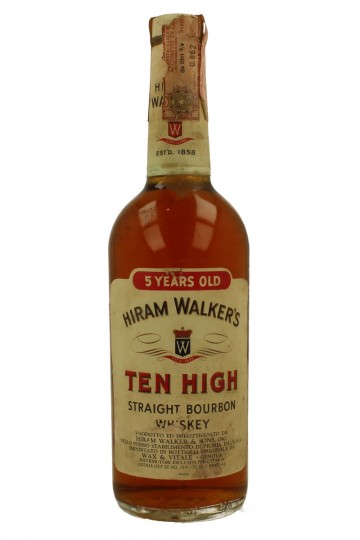 TEN HIGH Straight Bourbon Whiskey 5yo Bot.60/70's 75cl 43% Hiram Walker