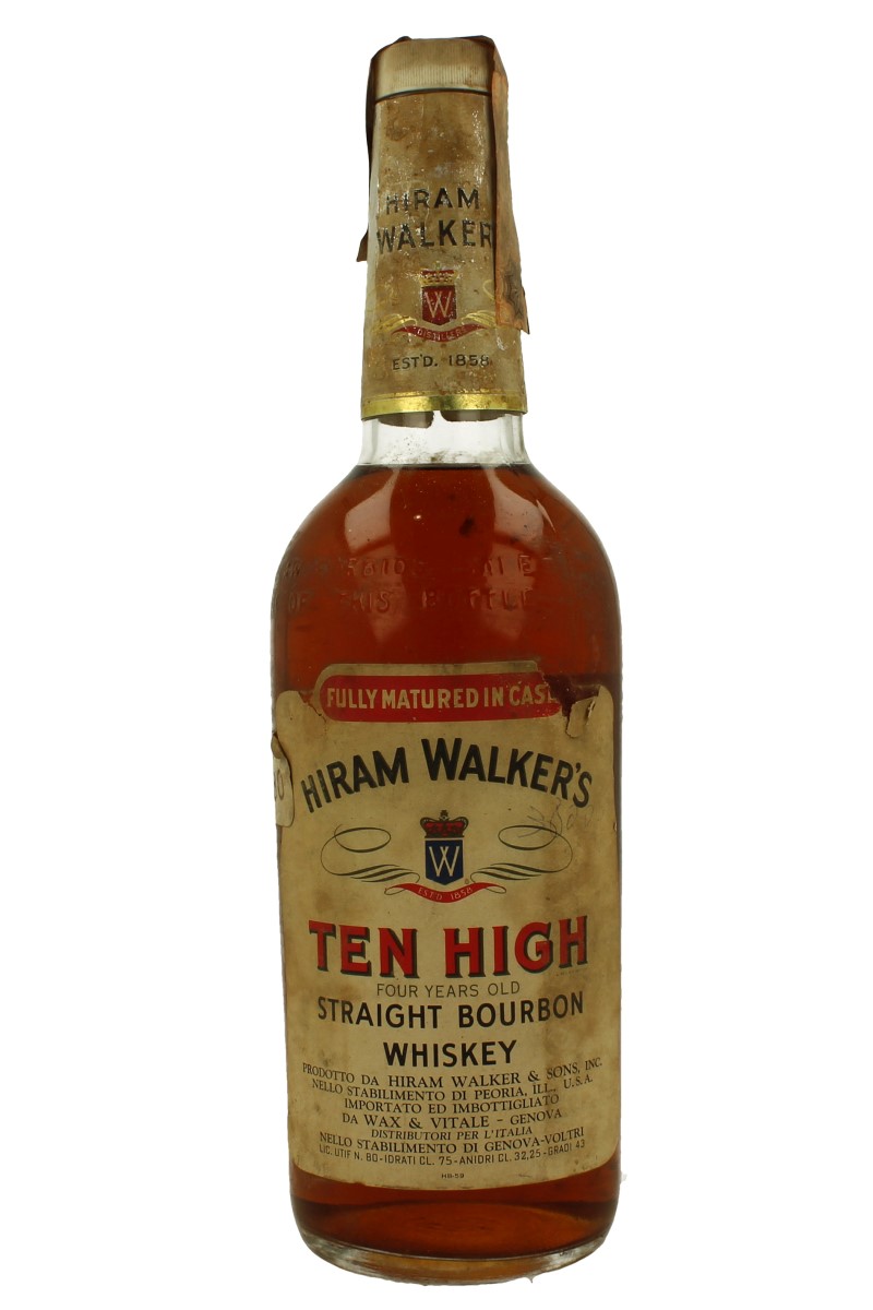 TEN HIGH Straight Bourbon Whiskey Bot. 60's 75cl 43% Hiram