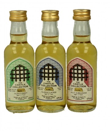 THE CASTLE COLLECTION 5CL 3 VERY RARE MINIATURES GLEN TURRET-GLENALLACCHIE-ALLT A BHAINNE