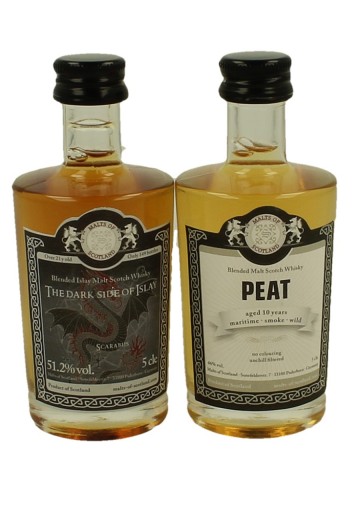 THE DARK SIDE OF ISLAY-PEAT  miniature 2x 5cl  Malts of Scotland