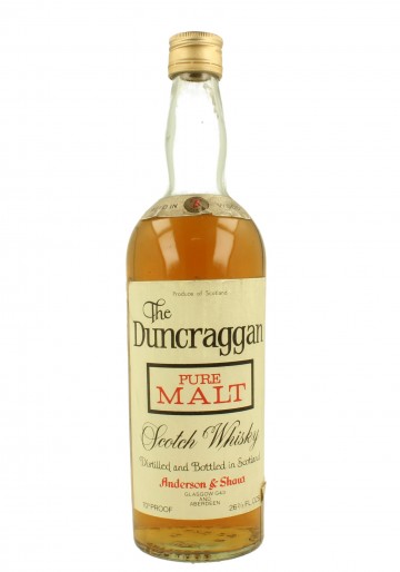 THE DUNCRAGGAN Pure Malt Bot.60/70's 26-2/3 Fl.Ozs 70&deg;proof Anderson & Shaw
