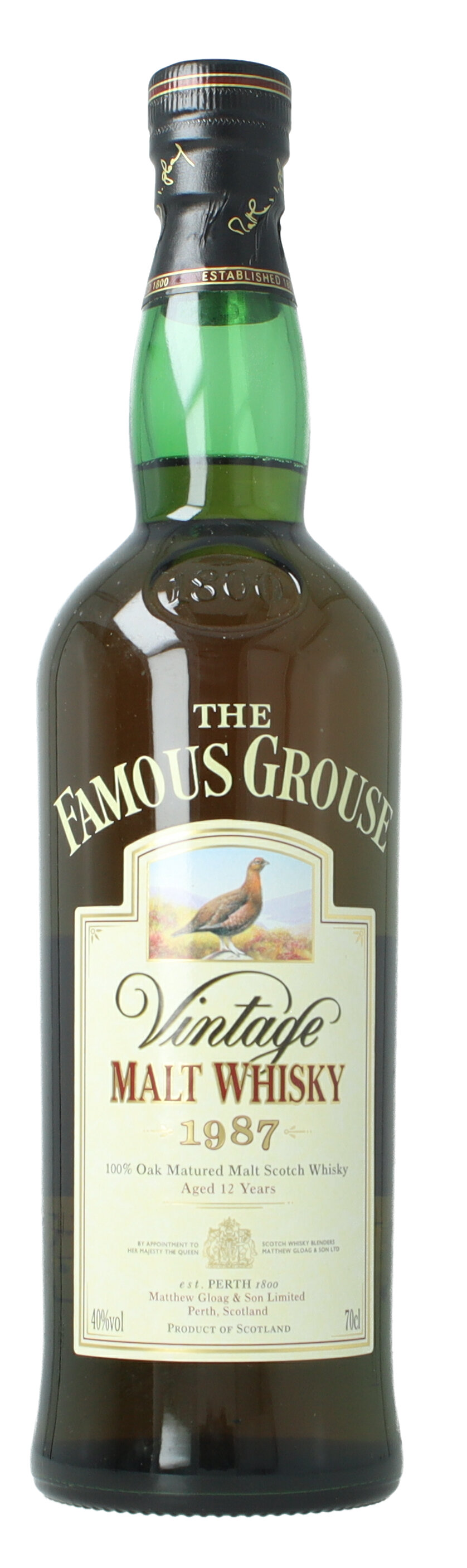 THE FAMOUS GROUSE Malt Whisky 1987 70cl 40% OB- - Prodotti