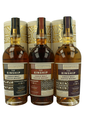 THE KINGSHIP Full Set 6 x Springbank 25yo-Bunna 30yo-Jura 26yo-Bowmore 21yo- Laphroaig 20yo- highland park 21yo 6x 70cl Hunter Laing's