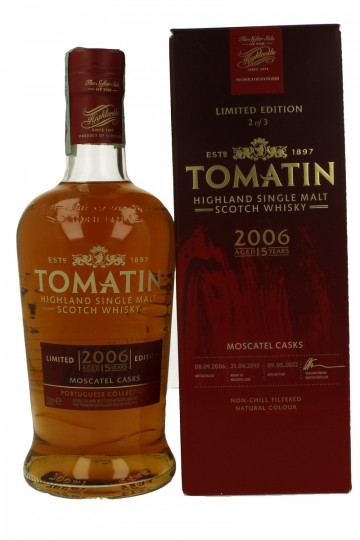 TOMATIN 15 years old 70cl 46% OB  - PORTUGUESE COLLECTION MOSCATEL CASK
