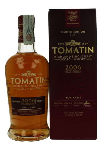 TOMATIN 15 years old 70cl 46% OB  - PORTUGUESE COLLECTION PORT CASK