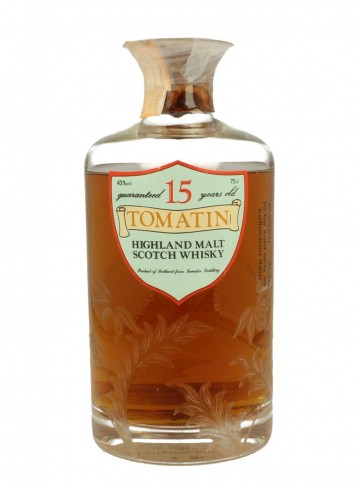 TOMATIN 15yo Bot.80's 75cl 43% Sestante  - Crystal Decanter