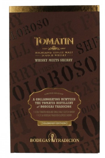 TOMATIN 1x35cl and 1x37,5cl whisky meets sherry Oloroso edition