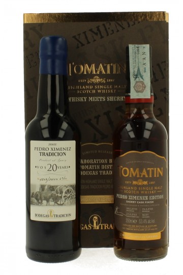 TOMATIN 1x35cl and 1x37,5cl whisky meets sherry PX Edition