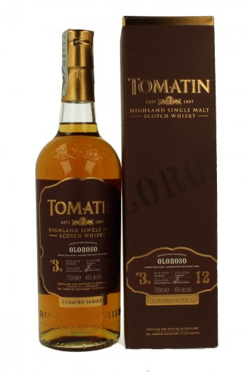 TOMATIN 3RD 12 years old 70cl 46% OB -Cuatro Oloroso Finish First Fill Oloroso Sherry Butts