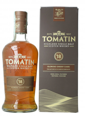 Tomatin Highland   Scotch whisky 18 year old 70cl 46% OB -Oloroso Sherry Cask