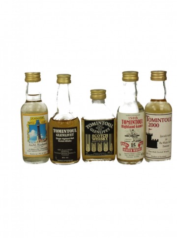 TOMINTOUL  5CL 5 RARE MINIATURES