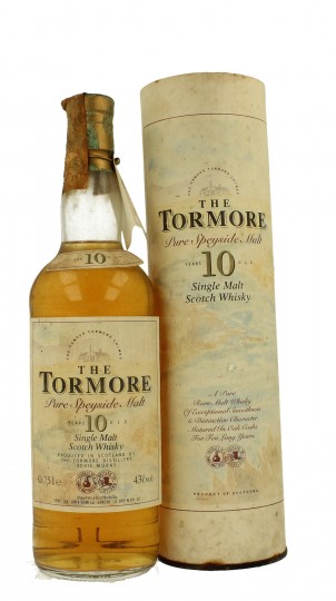 TORMORE 10yo Bot.circa 1990 75cl 43% OB-bad label