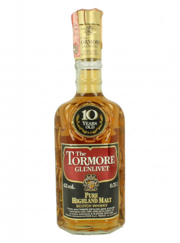 TORMORE-Glenlivet 10yo Bot.80's 75cl 43% OB - Stock Imp.